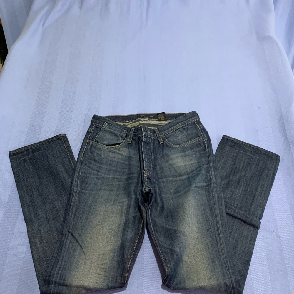 John Varvatos Dark Blue Straight Jeans made in Turkey